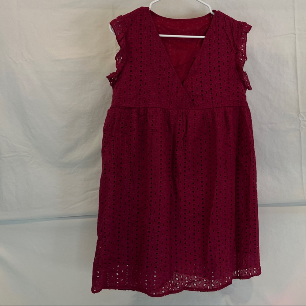 Burgundy Lace Dress